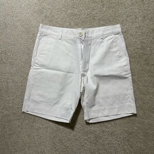 Preppy Casual White Chino Shorts